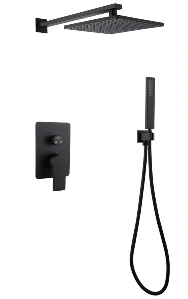 Душевой комплект Abber Weiss Insel черный матовый AF8018B (детальная фотография)