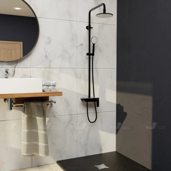 Душевая стойка RGW Shower Panels SP-33B черный 51140133-04 (детальная фотография), с изливом