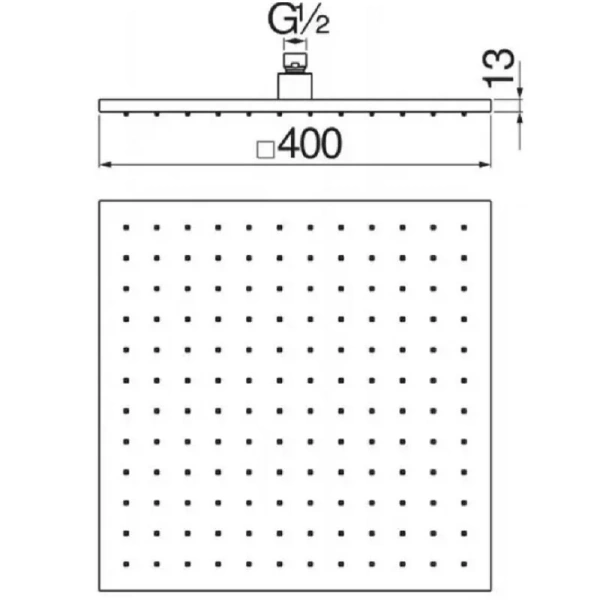 Верхний душ Nobili Rubinetterie хром AD139/110CR (детальная фотография), верхние души