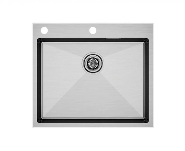 Мойка для кухни Paulmark Kroner-Edge 59 см нержавеющая сталь PM775951-BS (детальная фотография)