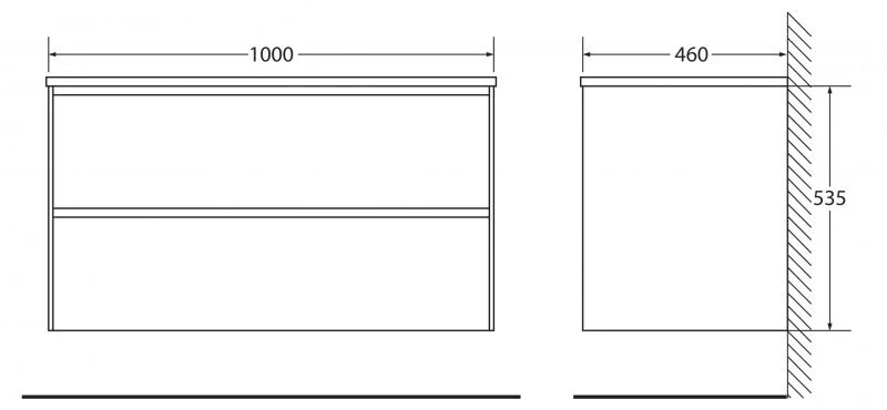 Тумба под раковину подвесная BelBagno Pietra 100 см stone PIETRA-1000-2C-SO-PT (детальная фотография), современная, hi-tech, лофт