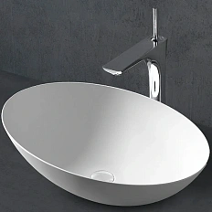 Раковина Abber Stein 50 см белая матовая