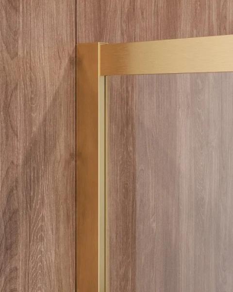 Душевой уголок Cezares Molveno 90х90 см стекло прозрачное профиль золото MOLVENO-R-1-90-C-BORO-IV (детальная фотография), раздвижные