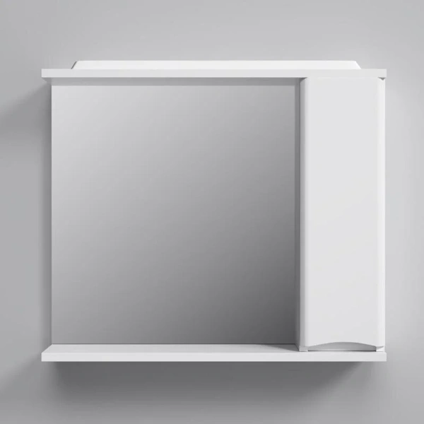 Зеркальный шкаф с подсветкой Am.Pm Like 80 см белый глянец, левый M80MPL0801WG (детальная фотография), белые