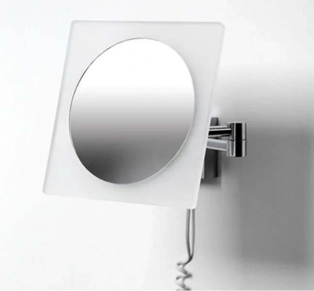 Зеркало с подсветкой WasserKRAFT 43,5 см увеличительное K-1008 (детальная фотография), прямоугольные