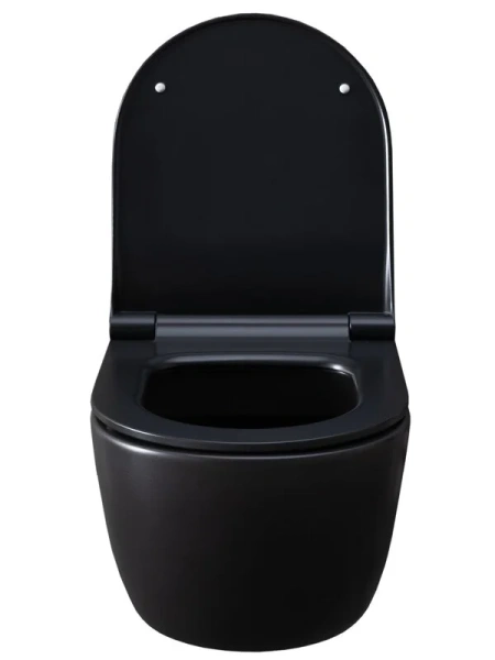 Унитаз подвесной Allen Brau Priority черный 4.31001.31 (детальная фотография), без бачка, со скрытым бачком