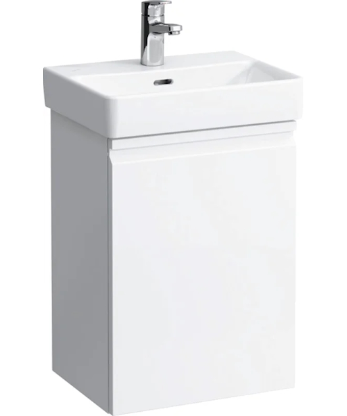 Раковина Laufen Pro S 45 см с отверстием для смесителя с отверстием перелива 8.1596.1.000.104.1 (детальная фотография), подвесные, на полупьедестал, пристенные