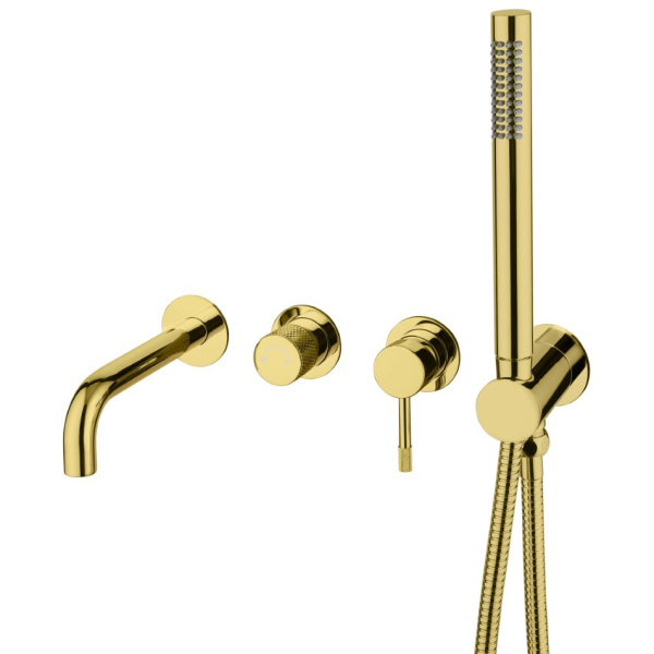 Смеситель для ванны Boheme Uno золото 464-3-G (детальная фотография)