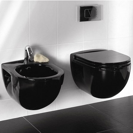 Унитаз подвесной Simas Bohemien черный BO 18 NE (детальная фотография), подвесные, встраиваемые