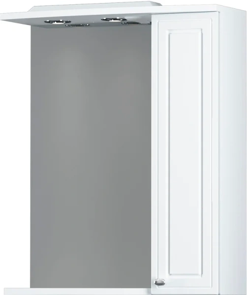 Зеркальный шкаф с подсветкой Damixa Palace One 65 см правый,  белый глянец M41MPR0651WG (детальная фотография), современные, hi-tech