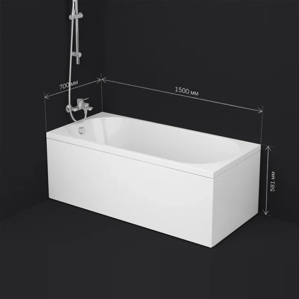 Ванна акриловая Am.Pm X-Joy W94A-150-070W-A1 150x70 приставная (детальная фотография), в наличии, нет в наличии