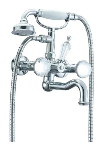 Смеситель для ванны Boheme Brillante Presente хром 353 (детальная фотография), классические, ретро, с кристаллами swarovski