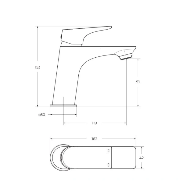 Смеситель для раковины BelBagno Marino хром MARINO-LVM-CRM-W0 (детальная фотография), для раковины