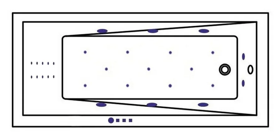 Ванна гидромассажная Whitecross Wave 160 x 70 см, ULTRA NANO, золото, белый, 0101.160070.100.ULTRANANO.GL (детальная фотография), современныe, hi-tech