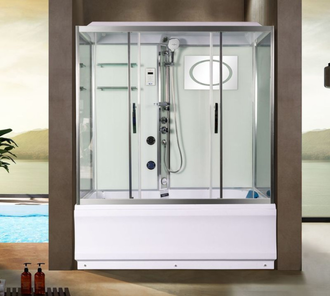 Душевая кабина WeltWasser WW500 170х85 см с крышей WW500 EMMER 170/85/55 (детальная фотография), прямоугольные