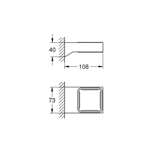 Держатель Grohe Selection Cube хром 40865000 (детальная фотография), в наличии