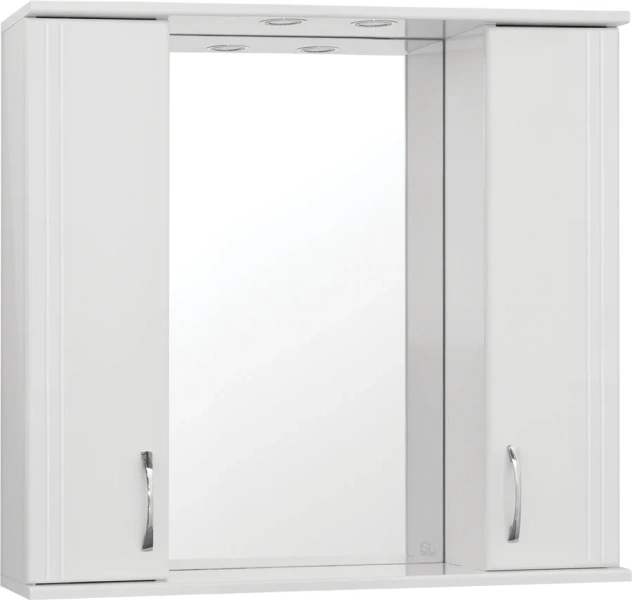 Зеркальный шкаф с подсветкой Style Line Панда 80 см белый ЛС-00000125 (детальная фотография)