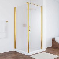 Душевой уголок профиль золотой стекло сатин Vegas-glass