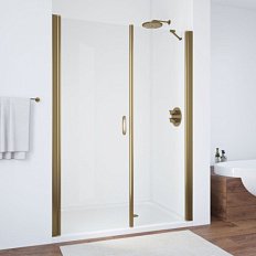 Душевая дверь профиль бронза стекло прозрачное Vegas-glass