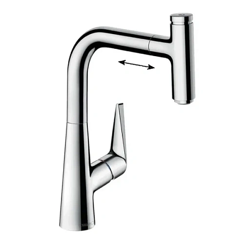 Смеситель для кухни Hansgrohe Talis Select M51 хром, с вытяжным душем - фото 1