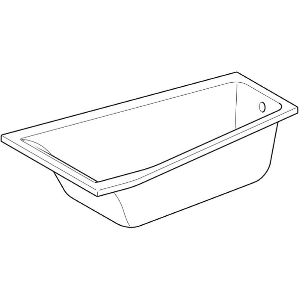 Ванна акриловая Geberit Renova Plan R/L, 170 х 105 см, белая 554.322.01.1 (детальная фотография), современныe, hi-tech
