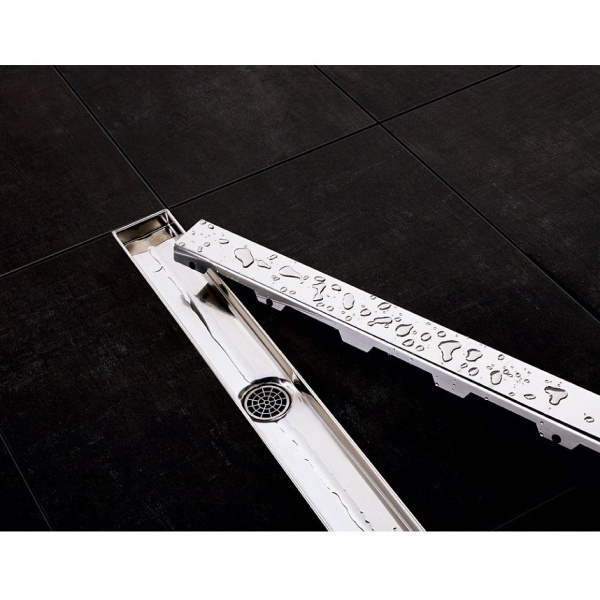 Панель Tece TECEdrainlinе steel II 150 см сатин 601583 (детальная фотография), матовый хром