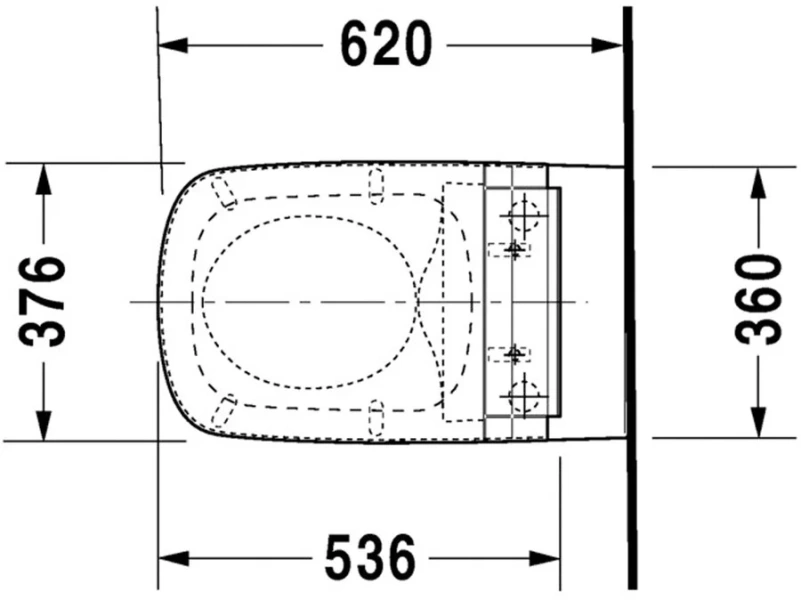 Унитаз подвесной с вертикальным смывом, без смывного обода, SensoWash Duravit Durastyle 2542590000 (детальная фотография), фарфор, керамика index_1
