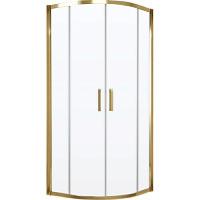 Душевой уголок профиль золотой стекло прозрачное Vegas-glass