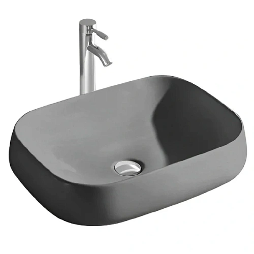 Раковина Акватек 56 см серая матовая - фото 2