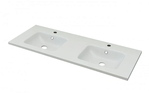 Раковина мебельная Cezares 120 см из искусственного мрамора, с двумя чашами - фото 5