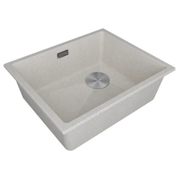 Мойка для кухни Paulmark Lumi 55 см бежевый LU55SK-BE (детальная фотография), из искусственного гранита