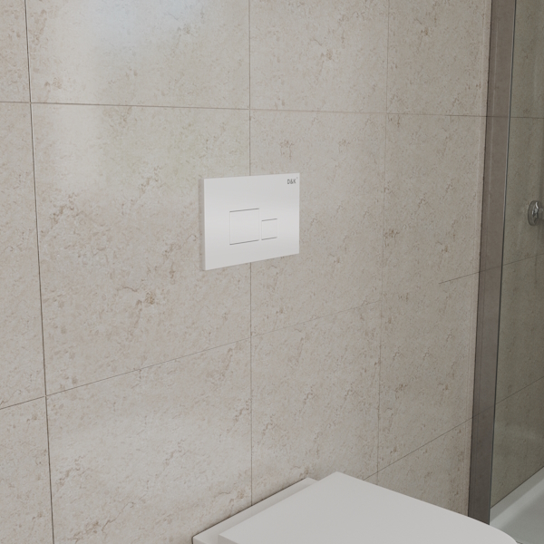 Клавиша смыва D&K Quadro белая DB1519016 (детальная фотография), по запросу