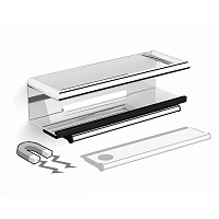 Полочка для ванной Black&White хром