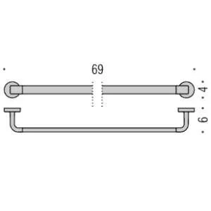 Полотенцедержатель Colombo Nordic латунь B5211 (детальная фотография), современные, hi-tech