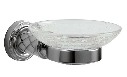 Мыльница Boheme Murano декор белый - фото 1