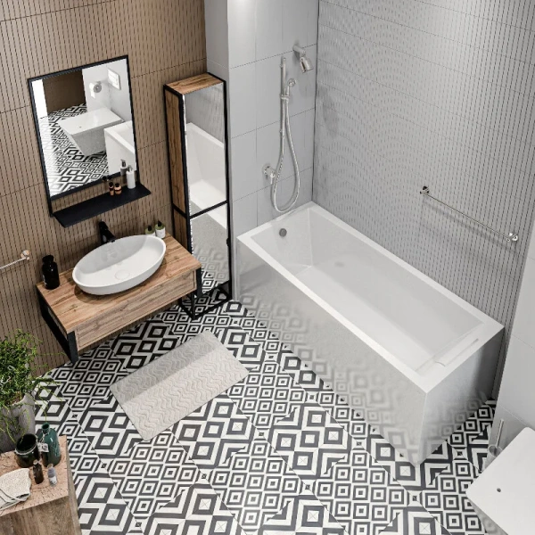 Ванна акриловая 1MarKa Aelita 01ае1575кс2+, 150 x 75 см, цвет белый (детальная фотография), угловые, приставные, встраиваемые