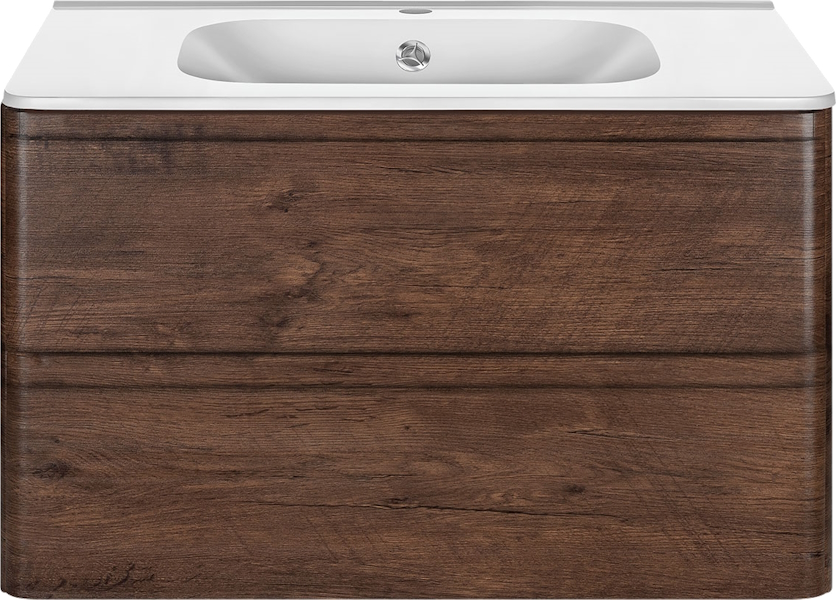 Тумба с раковиной подвесная Vincea Vico VMC-2V800 79,4 см с выдвижными ящиками (детальная фотография), моноблок