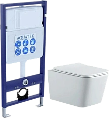 Унитаз с инсталляцией Акватек Либра New с тонким сиденьем