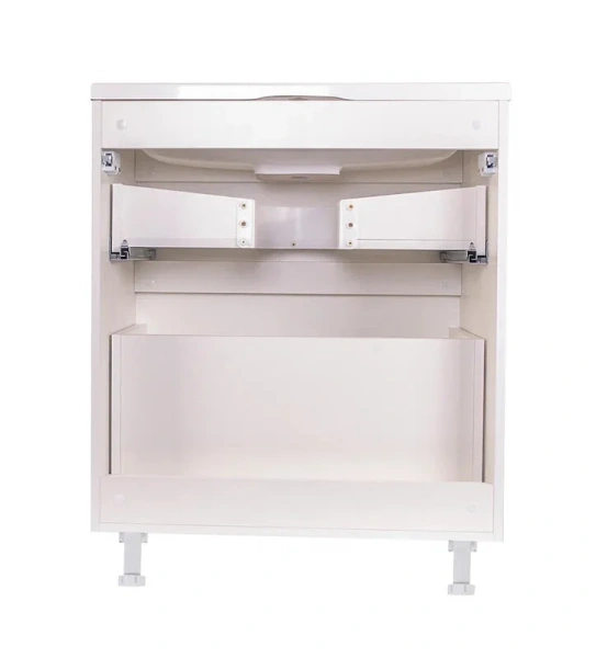 Тумба с раковиной напольная Style Line Бергамо СС-0000231 70 см с ящиками (детальная фотография), моноблок