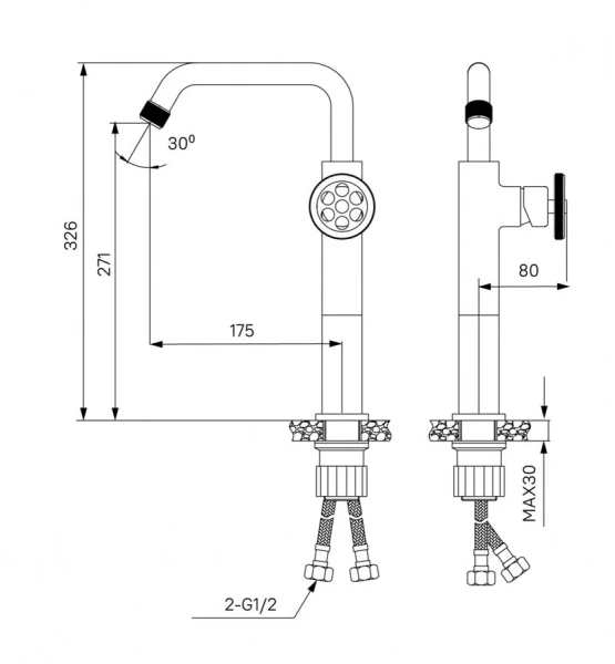 Смеситель для раковины IDDIS Grange черный GRABLR1i01 (детальная фотография), для раковины
