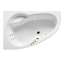 Ванна гидромассажная Excellent Newa Smart 160 x 95 см, левая, белый/бронза, WAEX.NEL16.SMART.BR