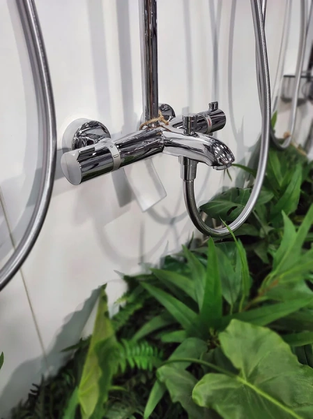 Душевая стойка Hansgrohe Croma Select E белый/хром 27352400 (детальная фотография), со смесителем