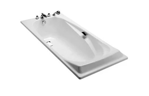 Ванна чугунная Jacob Delafon Repos 160х75 см белая, с отверстиями под ручки E2929-00 (детальная фотография), 160x75  см