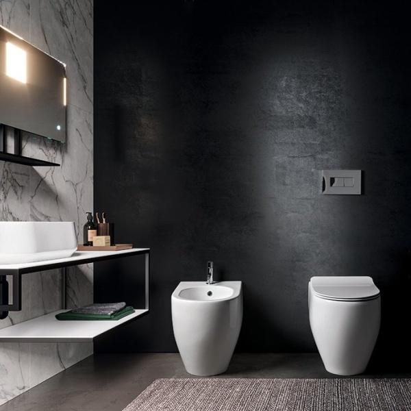 Унитаз напольный Kerasan Flo белый 310901 (детальная фотография), приставные, встраиваемые