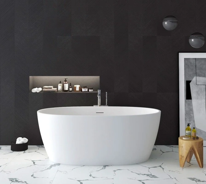 Ванна акриловая Corpa Nera Bosso CN130101, 170 х 76 см, белый матовый (детальная фотография), без гидромассажа