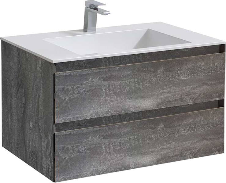 Тумба под раковину подвесная Vincea Luka 79,2 см G.Stone VMC-2L800GS (детальная фотография)