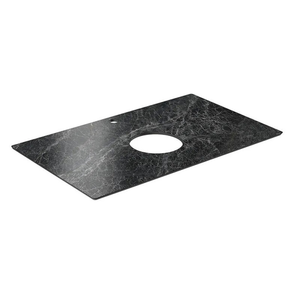 Столешница для накладных раковин Kerama Marazzi Plaza Classic 80 см  Риальто темный серый лаппатированный PL1.VT93\80 (детальная фотография), в наличии