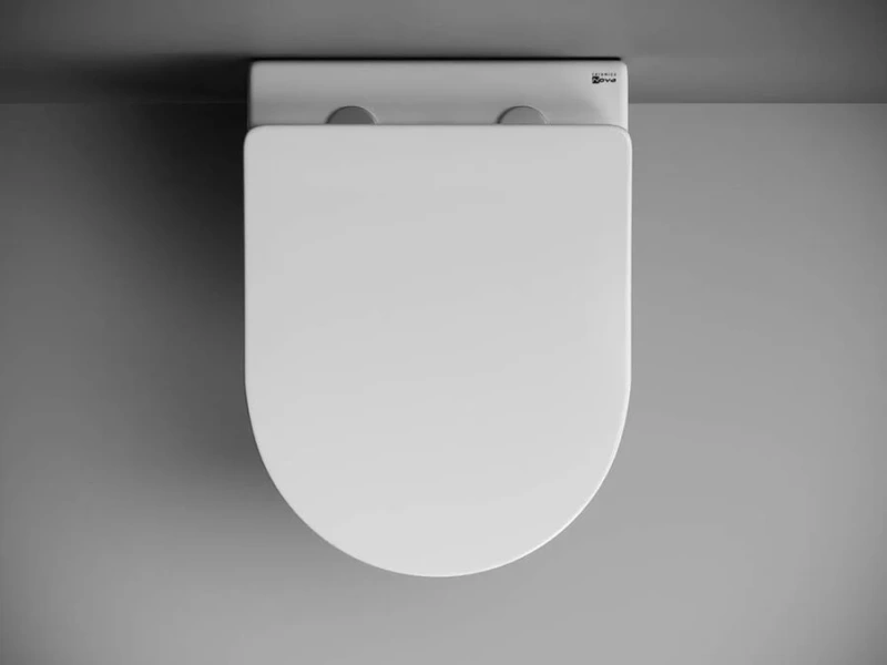 Унитаз подвесной Ceramica Nova Mono с сиденьем микролифт CN1905 (детальная фотография), недорогие, безободковые, сиденье с микролифтом , с антивсплеском