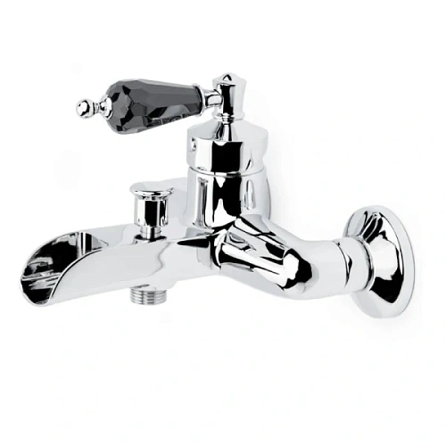 Смеситель для ванны Boheme Vogue хром ручка Swarovski черная - фото 2