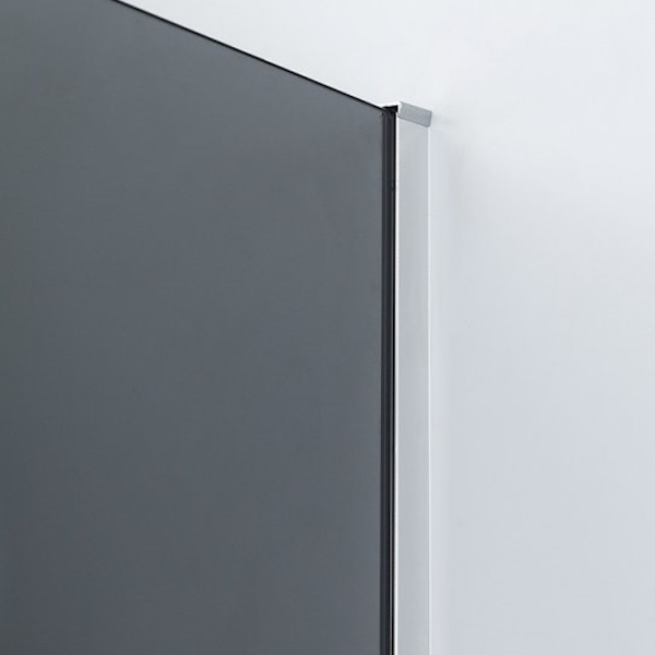 Душевая дверь в нишу Cezares Slider 90 см профиль хром стекло серое SLIDER-B-1-80/90-GRIGIO-Cr (детальная фотография), современные, hi-tech